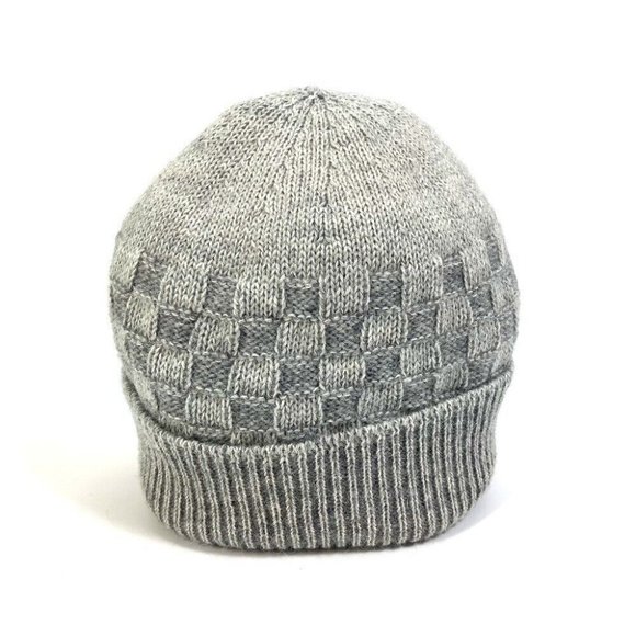 LOUIS VUITTON Damier Beanie fashion accessories/apparel Knit hat wool gray - Picture 3 of 13
